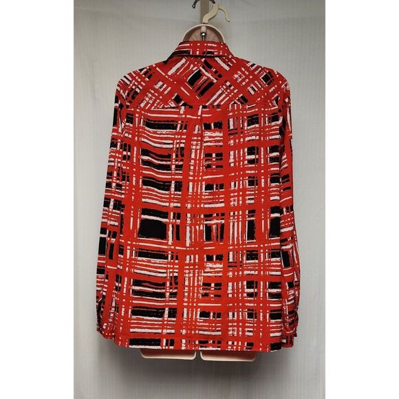 Susan Graver Top Women’s Size US 4 Long Sleeve Button Front Shirt Blouse - Picture 5 of 9